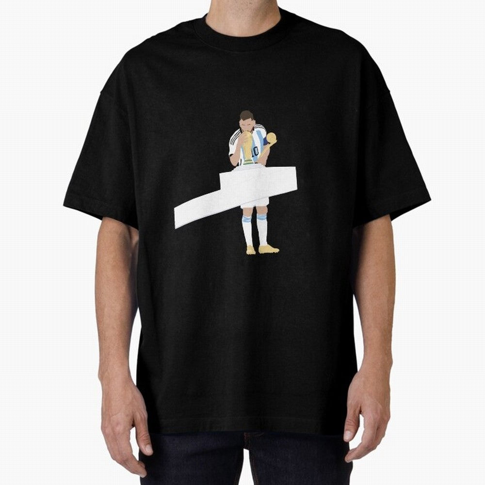 Messi minimalist design Oversized T-Shirt Celebrate Supporters United by FIFA World Cup 2026 USA Canada Mexico for Fans of Mbappe and Argentina, France and Brazil, Bringing Football History, Final Match Energy, Crowd Noise and Once in a Lifetime