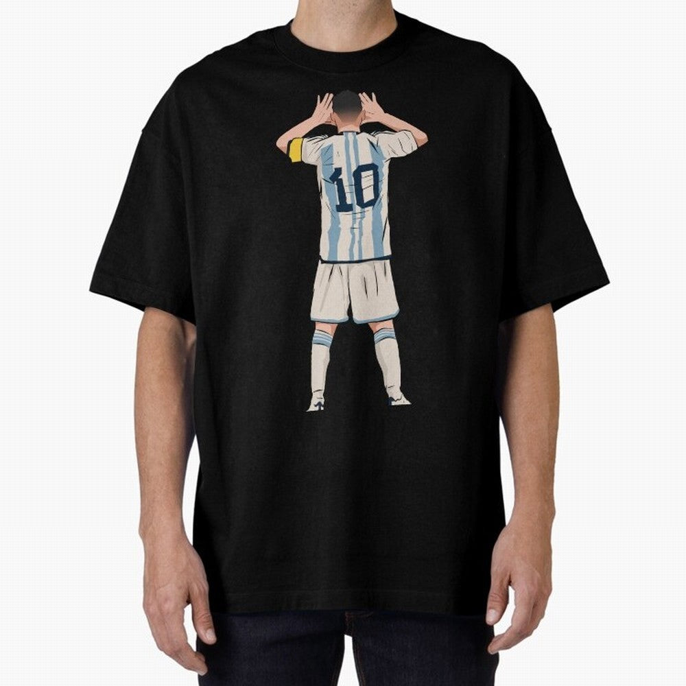 Lionel Messi Oversized T-Shirt Make the Season About Global Football Passion for FIFA World Cup 2026 USA Canada Mexico, Featuring Messi, CR7 and Mbappe, Argentina, France and Brazil, Championship Spirit, Famous Goals, Roaring Crowds and
