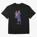 Messi minimalist design Oversized T-Shirt Embrace Global Football Passion for FIFA World Cup 2026, Featuring Neymar, Spain and Netherlands, Sports Nostalgia, International Competition, Famous Players and Unforgettable Victories; Perfect for Fans,