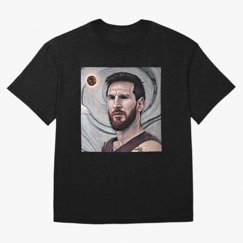 Brown Messi Classic T-Shirt Stand with Global Football Passion for FIFA World Cup 2026 Group Stage, Inspired by Messi, CR7 and Mbappe, Portugal, Football Festival Excitement, Trophy Ambitions, Country Rivalries and Star Player Buzz; Ideal for