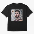 Brown Messi Classic T-Shirt Stand with Global Football Passion for FIFA World Cup 2026 Group Stage, Inspired by Messi, CR7 and Mbappe, Portugal, Football Festival Excitement, Trophy Ambitions, Country Rivalries and Star Player Buzz; Ideal for