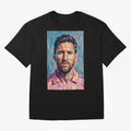Portrait Painting of Lionel Messi Classic T-Shirt Bring Legendary Rivalry Energy to FIFA World Cup 2026 Featuring Neymar, Haaland and Cristiano Ronaldo, Portugal Energy, Classic Soccer Heritage, Championship Pressure, Fan Loyalty and International