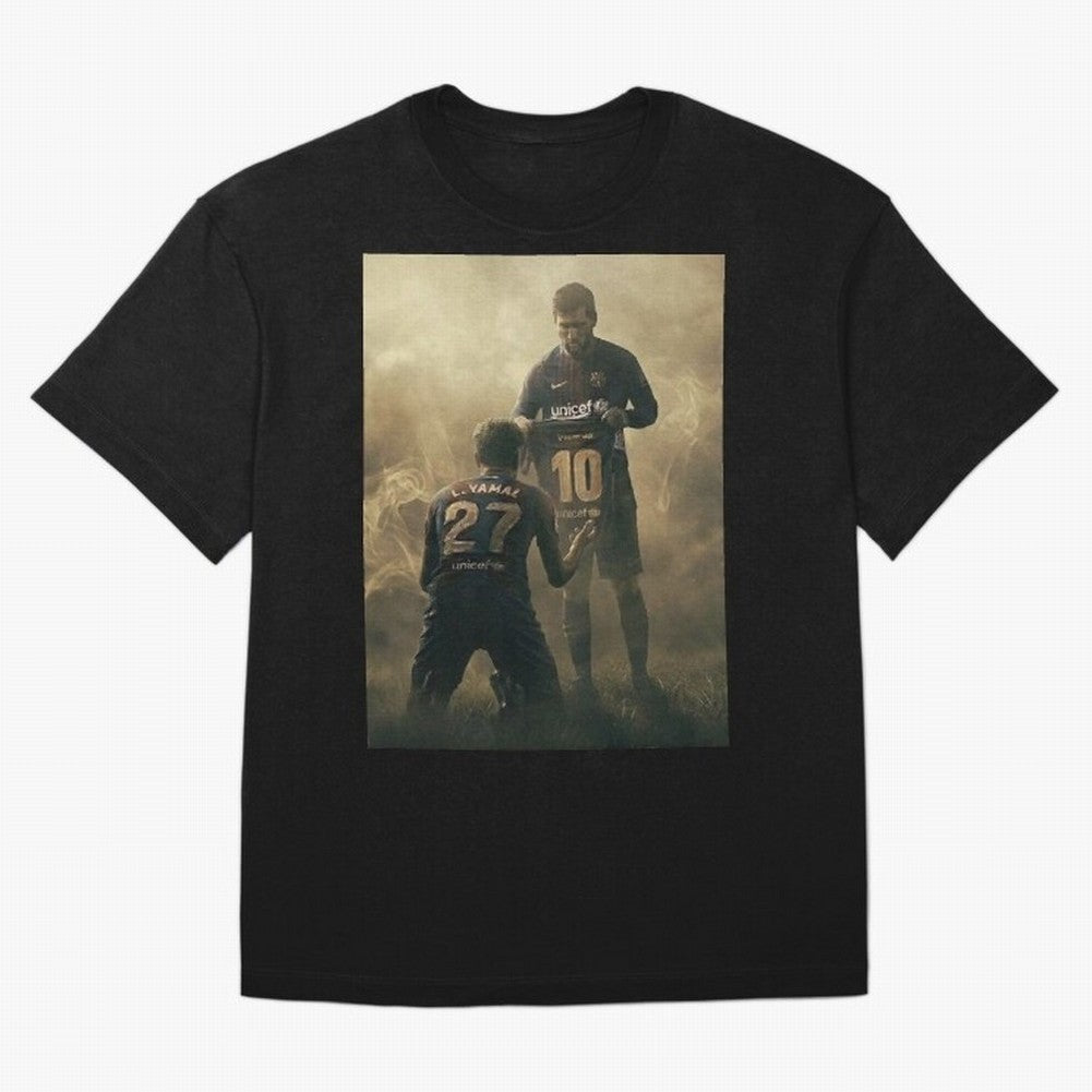 messi giving kamin yamal his shirt iconic design Classic T-Shirt Turn Football Passion into FIFA World Cup 2026 Group Stage Spirit, Inspired by France, Cristiano Ronaldo, Haaland and CR7, Sports Nostalgia, International Competition, Famous Players
