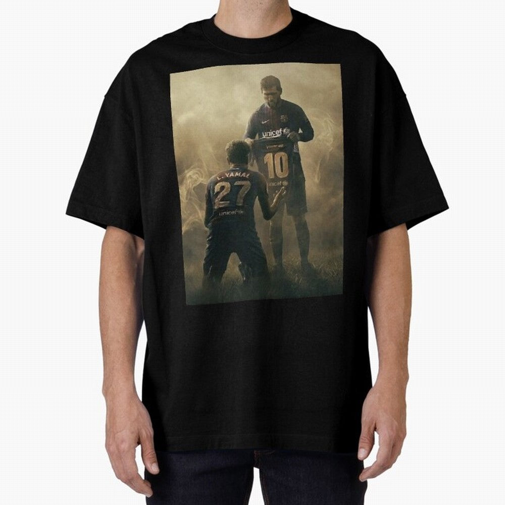 messi giving kamin yamal his shirt iconic design Classic T-Shirt Turn Football Passion into FIFA World Cup 2026 Group Stage Spirit, Inspired by France, Cristiano Ronaldo, Haaland and CR7, Sports Nostalgia, International Competition, Famous Players
