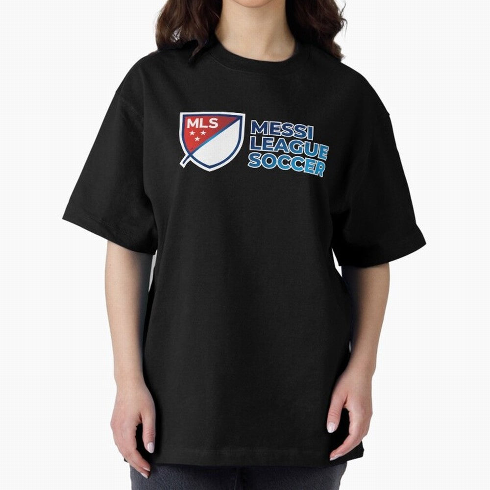 MLS Messi League Soccer Oversized T-Shirt Celebrate Supporters United by FIFA World Cup 2026 for Fans of Neymar, Haaland and Cristiano Ronaldo and Argentina, Bringing Football History, Final Match Energy, Crowd Noise and Once in a Lifetime Moments;