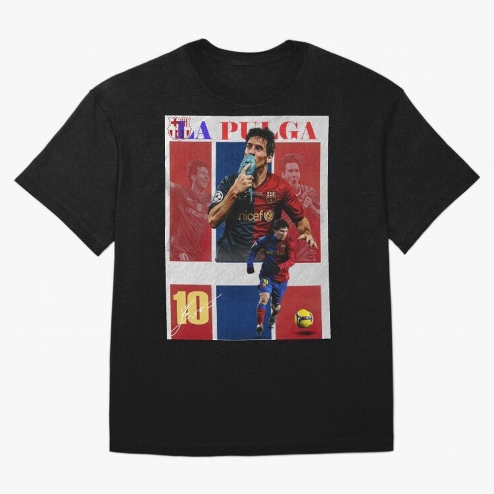 Lionel Messi 2009 UCL Barcelona Poster Oversized T-Shirt Support Your Favorite Stars during FIFA World Cup 2026 Group Stage Highlighting Cristiano Ronaldo, Haaland and CR7, Brazil Energy, Game Day Rituals, Football Legends, Country Pride and the