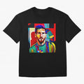 digital image of Messi Oversized T-Shirt Show Fan Pride Across the FIFA World Cup 2026 Group Stage Journey through Haaland Highlights, Germany Pride, Worldwide Fan Energy, Dramatic Goals, Stadium Lights and Championship Celebrations; Ideal for