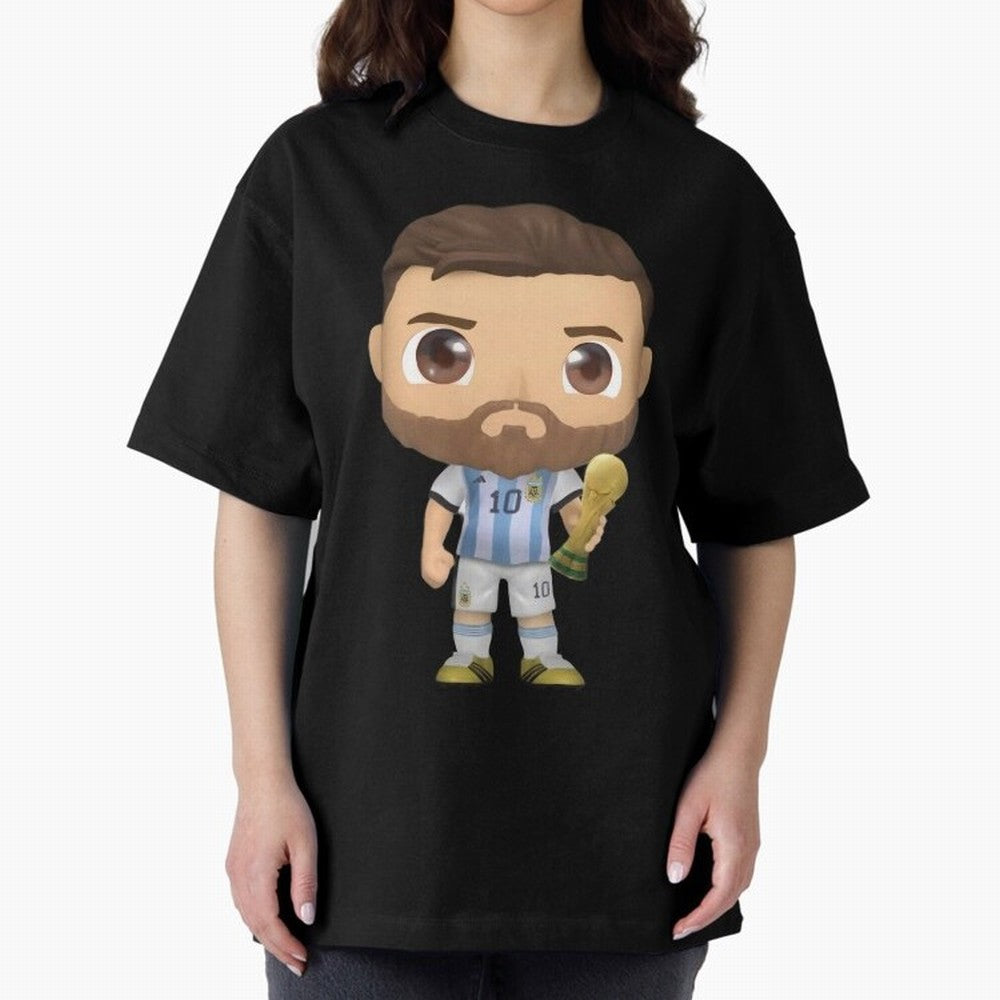 Messi_Champion Oversized T-Shirt Back Your Heroes with FIFA World Cup 2026 Group Stage Featuring Neymar, Haaland and Cristiano Ronaldo, England Energy, Supporter Pride, Iconic Celebrations, Legendary Names and Global Match Day Energy; Ideal for
