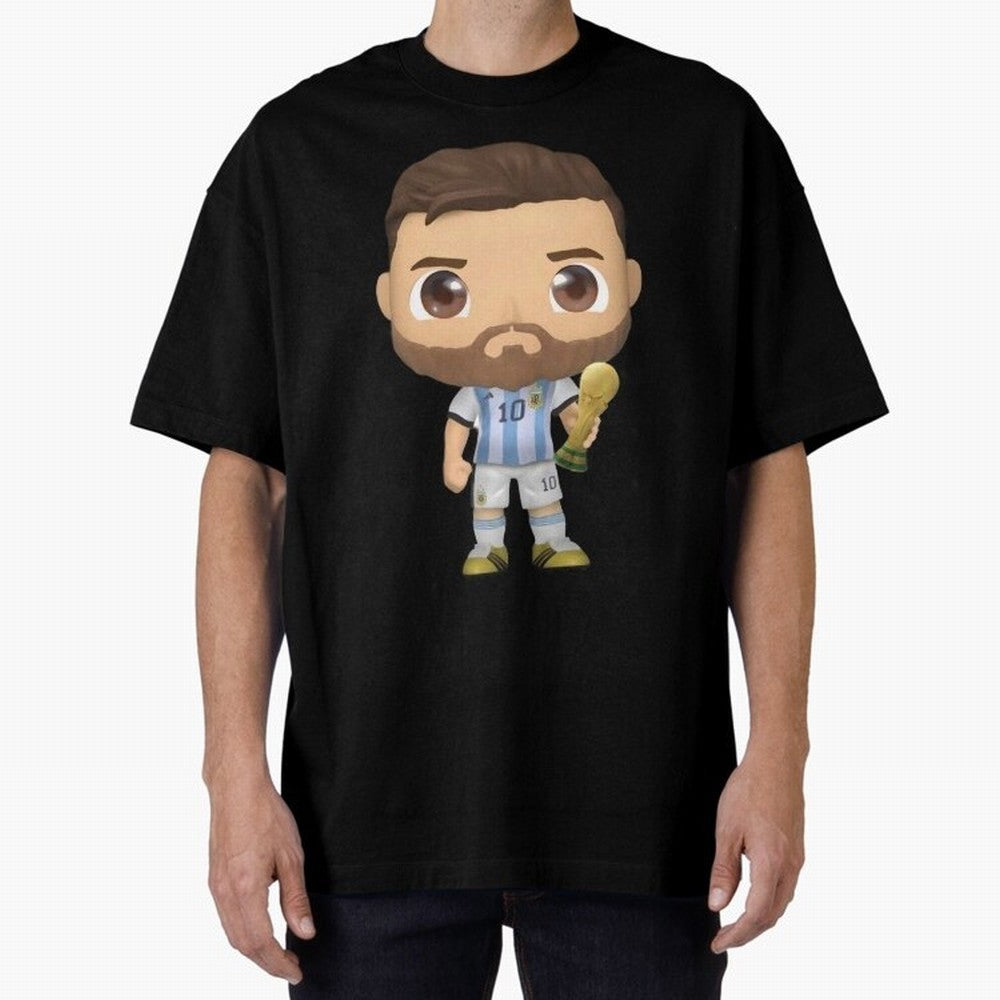 Messi_Champion Oversized T-Shirt Back Your Heroes with FIFA World Cup 2026 Group Stage Featuring Neymar, Haaland and Cristiano Ronaldo, England Energy, Supporter Pride, Iconic Celebrations, Legendary Names and Global Match Day Energy; Ideal for