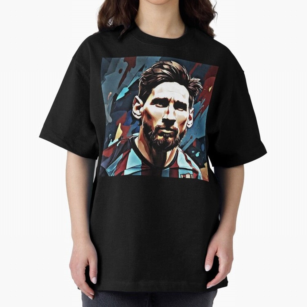 The King Leo Messi Legend Oversized T-Shirt Celebrate Golden Goal Energy in Match Day Hype around FIFA World Cup 2026, Haaland, Brazil, Portugal and Argentina, Goal Celebration Energy, Supporter Heritage, Football Icons and Worldwide Tournament