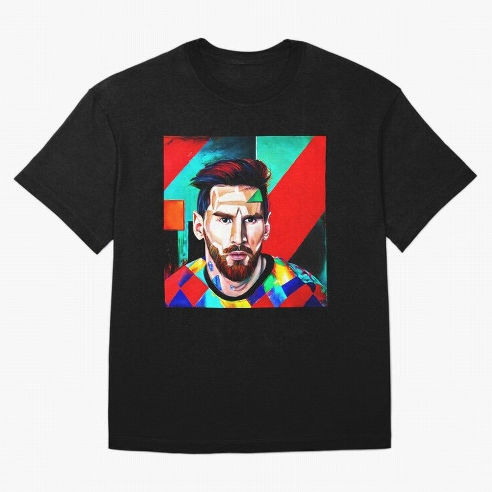 colorful Messi Oversized T-Shirt Honor the Beautiful Game during FIFA World Cup 2026 Spirit, Made for Argentina and Brazil, Messi and Cristiano Ronaldo, Match Day Excitement, Supporter Culture, Golden Goals and Global Football Passion; Ideal for