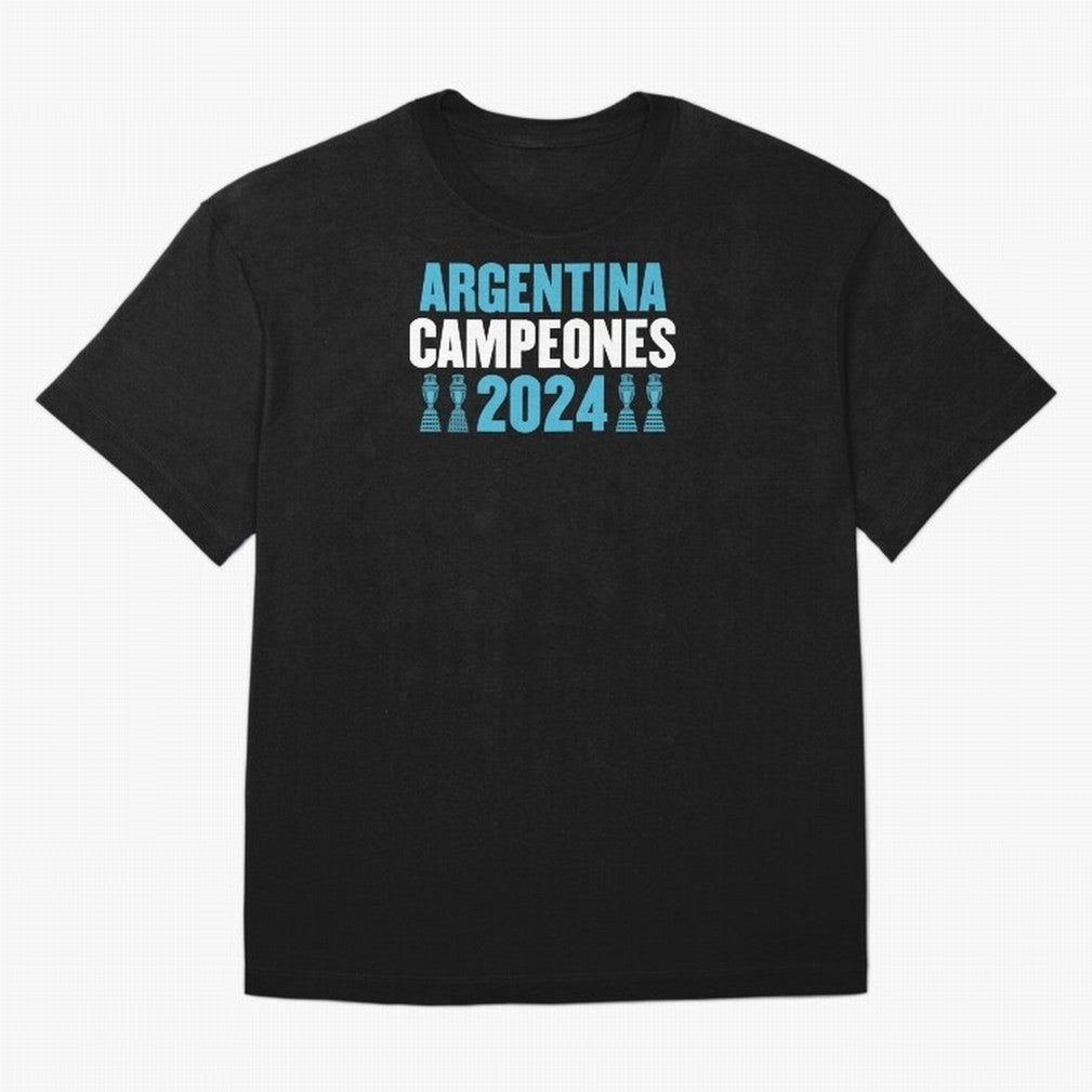 Argentina Campeones 2024 Oversized T-Shirt Celebrate the Magic of FIFA World Cup 2026 USA Canada Mexico Centered on Messi, France Energy, Match Day Excitement, Supporter Culture, Golden Goals and Global Football Passion; Perfect for Supporters Who