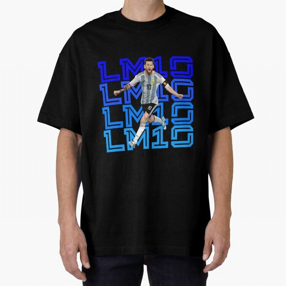 Lionel Messi 10 Oversized T-Shirt Celebrate the Next Chapter of FIFA World Cup 2026 for Fans of Haaland and England, France and Netherlands, Bringing Championship Spirit, Famous Goals, Roaring Crowds and International Football Unity; Great for