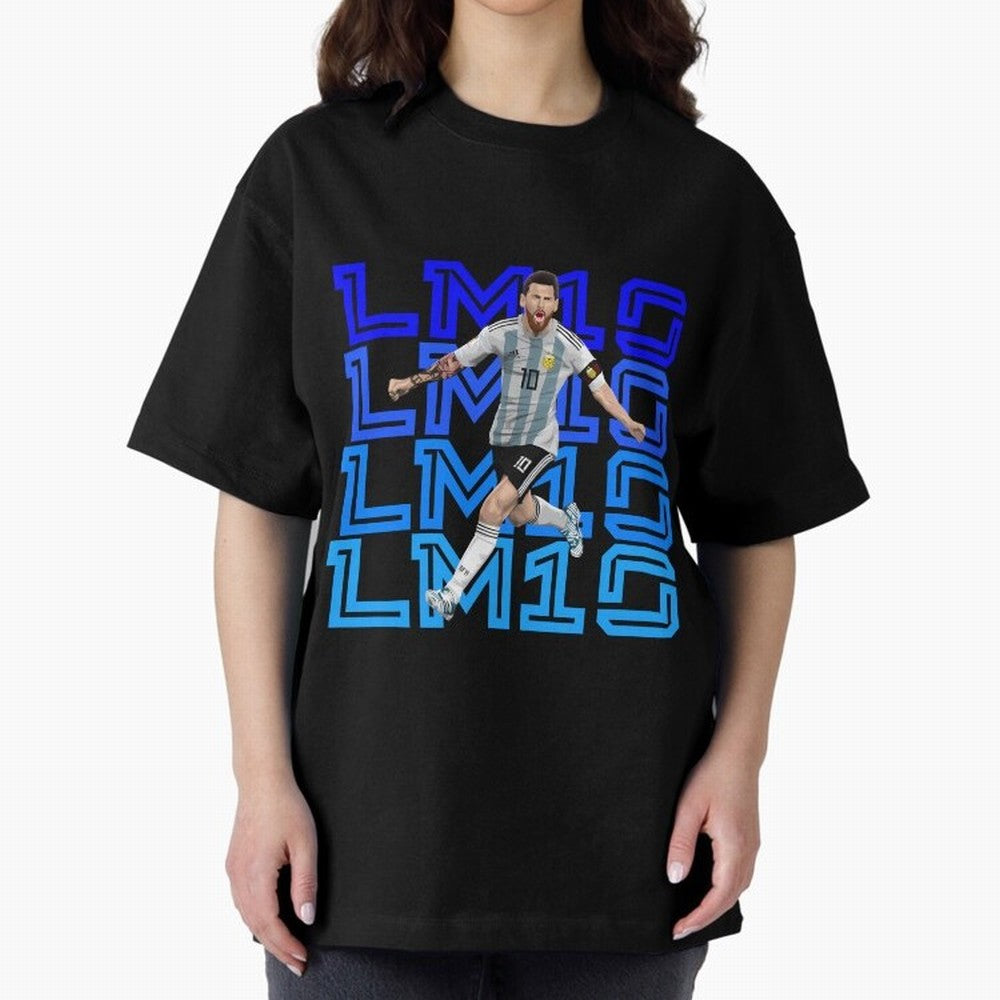 Lionel Messi 10 Oversized T-Shirt Celebrate the Next Chapter of FIFA World Cup 2026 for Fans of Haaland and England, France and Netherlands, Bringing Championship Spirit, Famous Goals, Roaring Crowds and International Football Unity; Great for