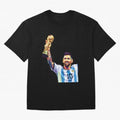 Messi wpap pop art Oversized T-Shirt Relive the Noise and Pride of Global Football Passion for FIFA World Cup 2026 Group Stage, Centered on Neymar, Haaland and Cristiano Ronaldo, Spain, Football Festival Excitement, Trophy Ambitions, Country