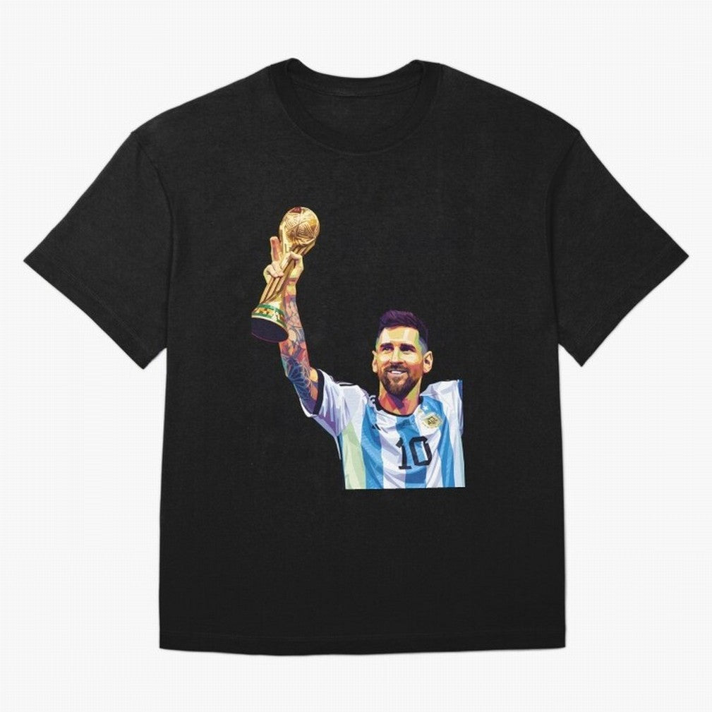 Messi wpap pop art Oversized T-Shirt Relive the Noise and Pride of Global Football Passion for FIFA World Cup 2026 Group Stage, Centered on Neymar, Haaland and Cristiano Ronaldo, Spain, Football Festival Excitement, Trophy Ambitions, Country
