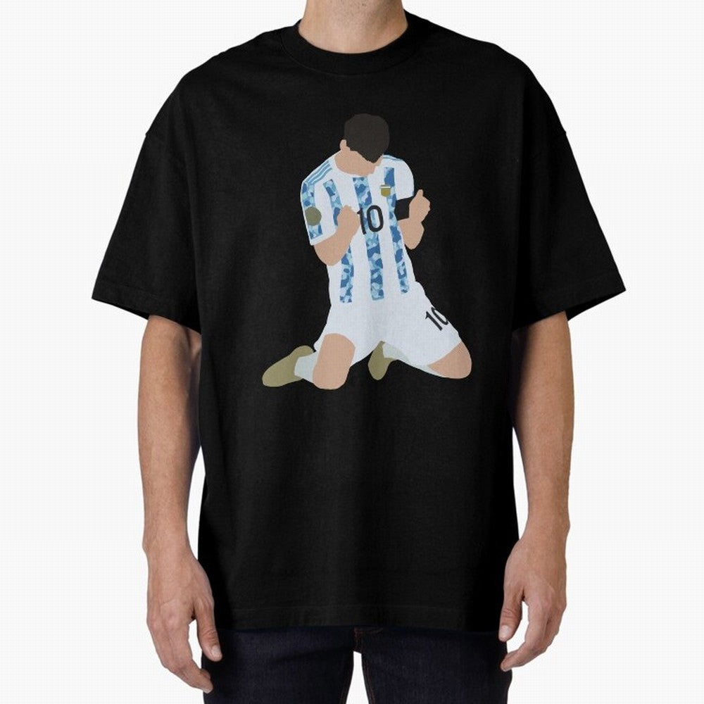 Messi Celebrates Argentina Victory Classic T-Shirt Show Your Tournament Heart for FIFA World Cup 2026 Spirit, Inspired by Netherlands, Cristiano Ronaldo, Haaland and CR7, Tournament Hype, Historic Matchups, Family Viewing Parties and Global Sports