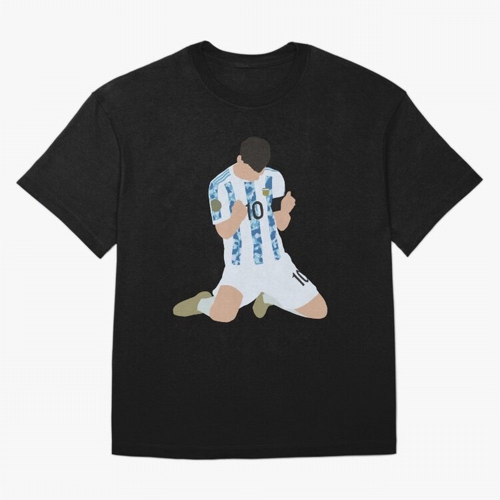 Messi Celebrates Argentina Victory Classic T-Shirt Show Your Tournament Heart for FIFA World Cup 2026 Spirit, Inspired by Netherlands, Cristiano Ronaldo, Haaland and CR7, Tournament Hype, Historic Matchups, Family Viewing Parties and Global Sports