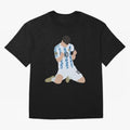 Messi Celebrates Argentina Victory Classic T-Shirt Show Your Tournament Heart for FIFA World Cup 2026 Spirit, Inspired by Netherlands, Cristiano Ronaldo, Haaland and CR7, Tournament Hype, Historic Matchups, Family Viewing Parties and Global Sports