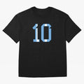 10 - Lionel Messi - Argentina Colours Classic T-Shirt Stand with FIFA World Cup 2026 USA Canada Mexico Driven by Mbappe, England and Germany Energy, Worldwide Fan Energy, Dramatic Goals, Stadium Lights and Championship Celebrations; Great for