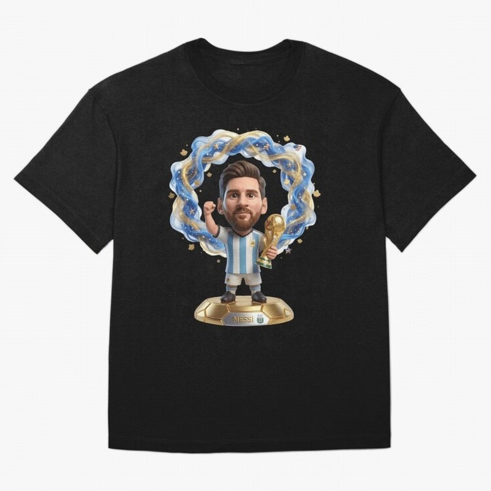 Messi Argentina 2026 - Legend Soccer Chibi 3D Classic T-Shirt Celebrate Unforgettable Nights in FIFA World Cup 2026 for Fans of Neymar and Brazil, Bringing Stadium Chants, National Pride, Trophy Dreams and Unforgettable Football Memories; Great for