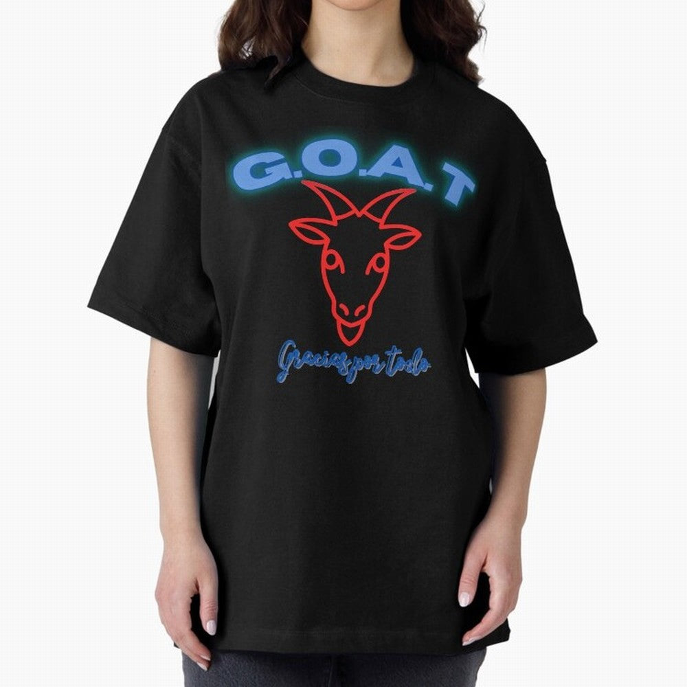 Lionel Messi THANKS GOAT Shirt Oversized T-Shirt Represent the FIFA World Cup 2026 Group Stage Journey through Messi, CR7 and Mbappe Highlights, Germany Pride, Fan Favorite Moments, National Team Passion, Big Match Drama and Soccer History; Great