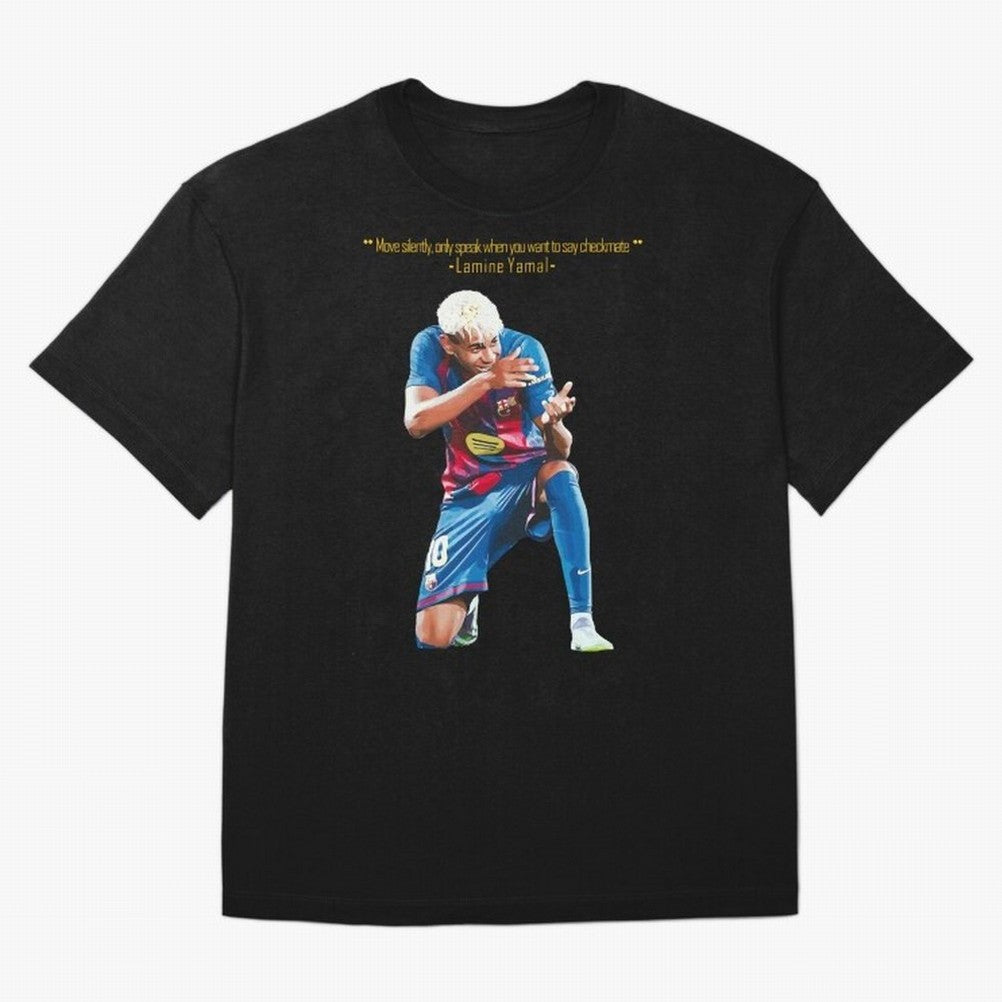Move Silently Only Speak When You Want To Say Checkmate Lamine Yamal Classic T-Shirt Show Championship Spirit for Global Football Passion for FIFA World Cup 2026 USA Canada Mexico, with CR7 and Messi, England, France and Netherlands, Game Day
