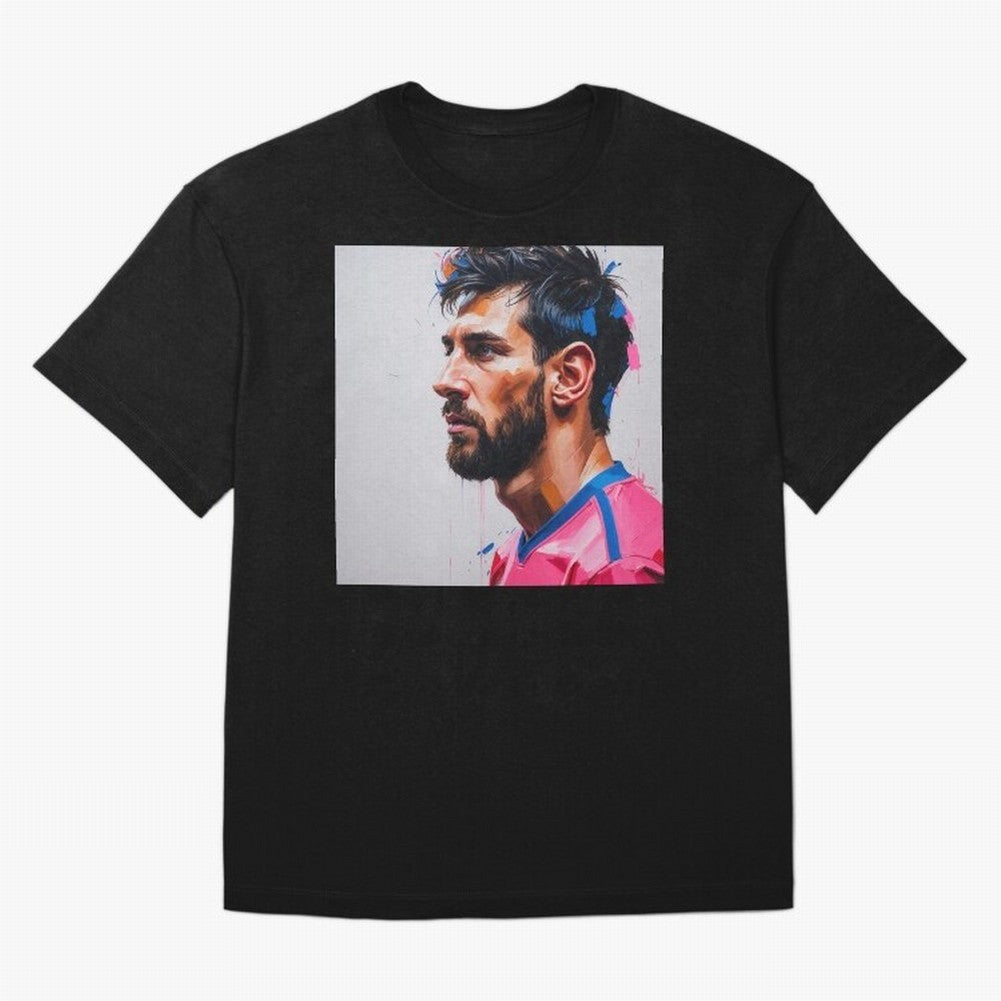 Vibrant Artistic Portrait of Lionel Messi (GOAT) - Digital painting (Version 5) Classic T-Shirt Treasure Match Day Hype around FIFA World Cup 2026, Neymar, England, Football Passion, Legendary Performances, Festival Vibes and Supporter Community;