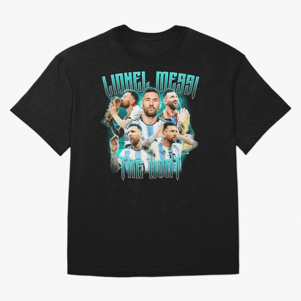 Messi Pop Art Portrait Oversized T-Shirt Show Your Tournament Heart for Match Day Hype around FIFA World Cup 2026, CR7 and Messi, Brazil, Portugal and Argentina, Retro Football Energy, Iconic Rivalries, Trophy Chase Drama and Stadium Atmosphere;