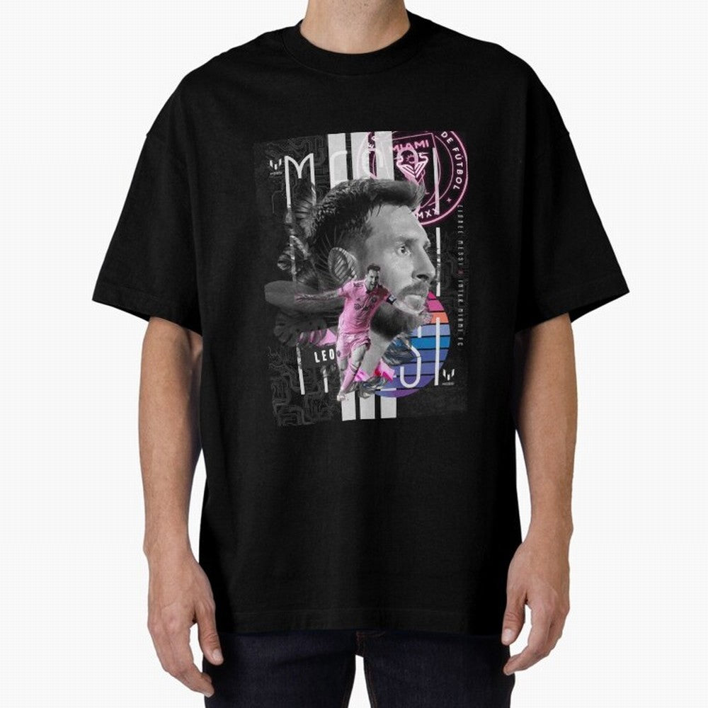 Messi Pop Art Portrait Classic T-Shirt Celebrate Classic Football Spirit in Global Football Passion for FIFA World Cup 2026 Group Stage, Centered on Messi, Neymar and Mbappe, Argentina, Classic Soccer Heritage, Championship Pressure, Fan Loyalty