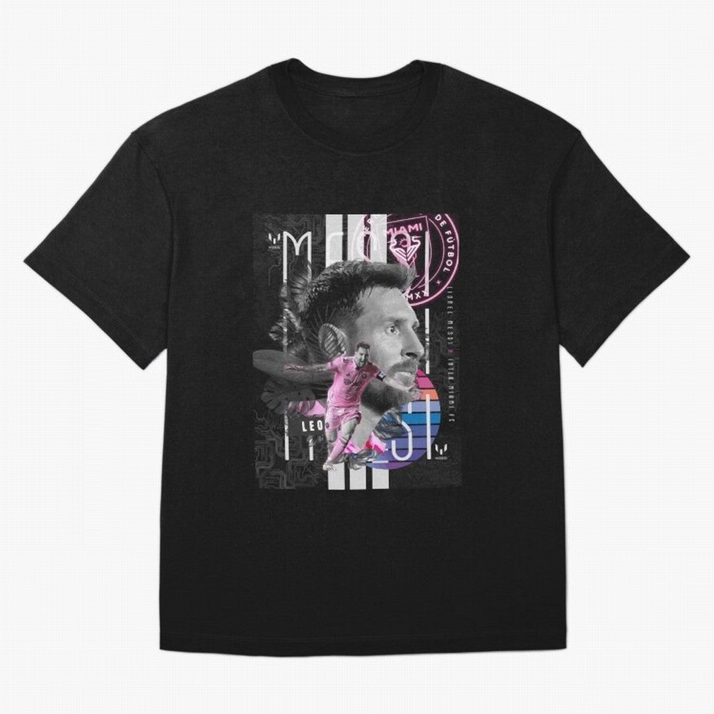 Messi Pop Art Portrait Classic T-Shirt Celebrate Classic Football Spirit in Global Football Passion for FIFA World Cup 2026 Group Stage, Centered on Messi, Neymar and Mbappe, Argentina, Classic Soccer Heritage, Championship Pressure, Fan Loyalty
