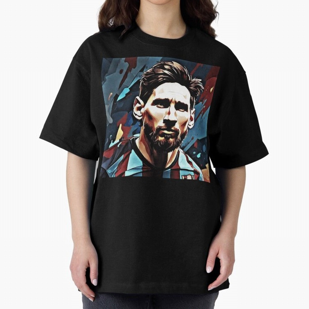 Messi The GOAT Oversized T-Shirt Celebrate Classic Football Spirit in Match Day Hype around FIFA World Cup 2026, Messi and Cristiano Ronaldo, Argentina and Brazil, Football History, Final Match Energy, Crowd Noise and Once in a Lifetime Moments;