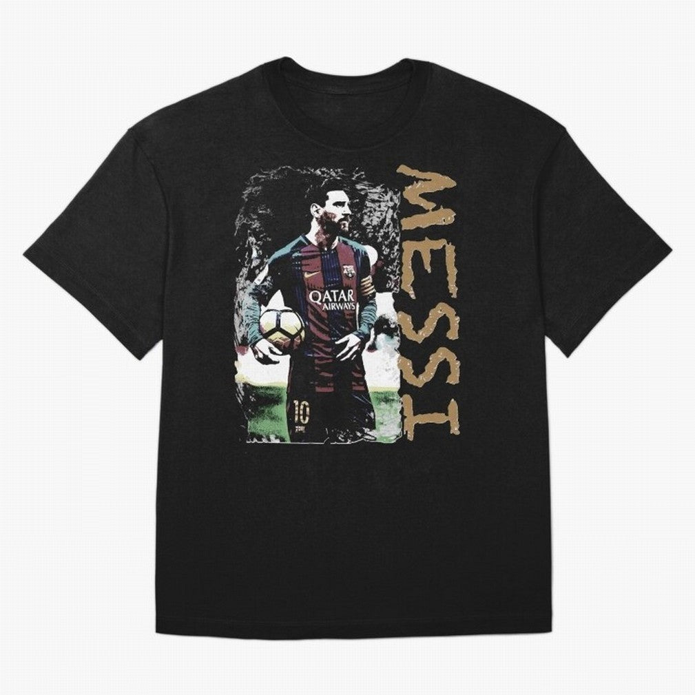 Messi Pop Art Portrait Oversized T-Shirt Relive FIFA World Cup 2026 USA Canada Mexico Driven by Mbappe and Neymar, Brazil Energy, Football Festival Excitement, Trophy Ambitions, Country Rivalries and Star Player Buzz; Made for Die Hard Supporters,
