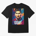 Messi Pop Art Portrait Classic T-Shirt Honor the Football Icons of Global Football Passion for FIFA World Cup 2026 Group Stage, Inspired by Messi and Cristiano Ronaldo, Portugal, Stadium Memories, Football Loyalty, International Chants and