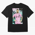 Messi Pop Art Portrait Oversized T-Shirt Join Supporters Worldwide for FIFA World Cup 2026 for Fans of Messi and Argentina, France and Brazil, Bringing Match Day Excitement, Supporter Culture, Golden Goals and Global Football Passion; Ideal for