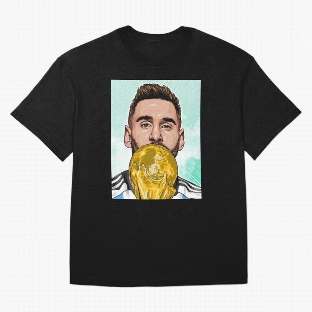 Messi goat Oversized T-Shirt Feel the Trophy Chase of Match Day Hype around FIFA World Cup 2026 Group Stage, Messi, Neymar and Mbappe, Spain, Championship Spirit, Famous Goals, Roaring Crowds and International Football Unity; Ideal for Fans Who