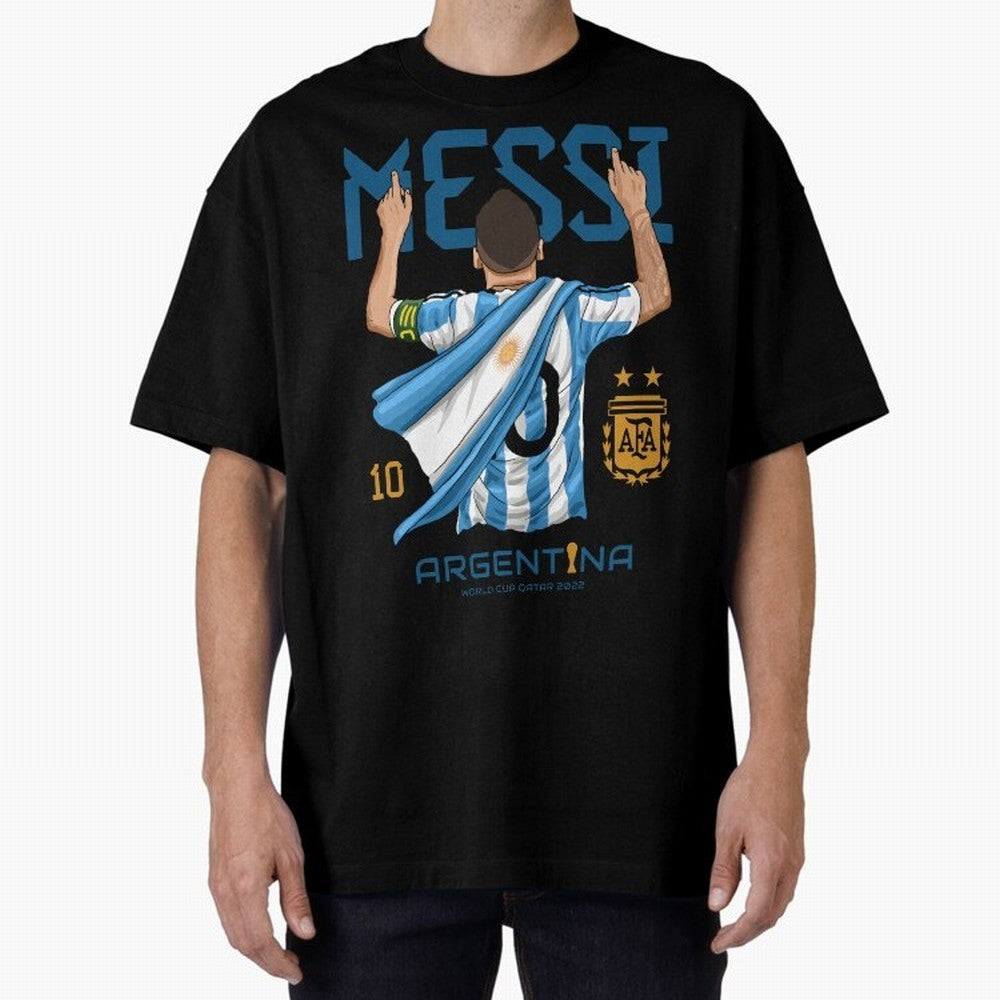 Messi Pop Art Portrait Classic T-Shirt Bring a Vintage Feel to FIFA World Cup 2026 Group Stage Driven by Messi, Neymar and Mbappe, France Energy, Vintage Soccer Flavor, Modern Football Stars, National Flags and Final Night Emotion; Ideal for