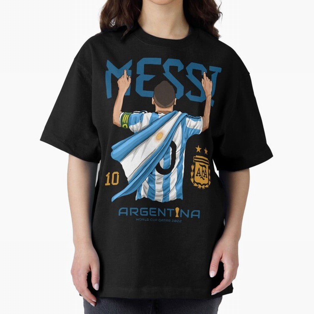 Messi Pop Art Portrait Classic T-Shirt Bring a Vintage Feel to FIFA World Cup 2026 Group Stage Driven by Messi, Neymar and Mbappe, France Energy, Vintage Soccer Flavor, Modern Football Stars, National Flags and Final Night Emotion; Ideal for