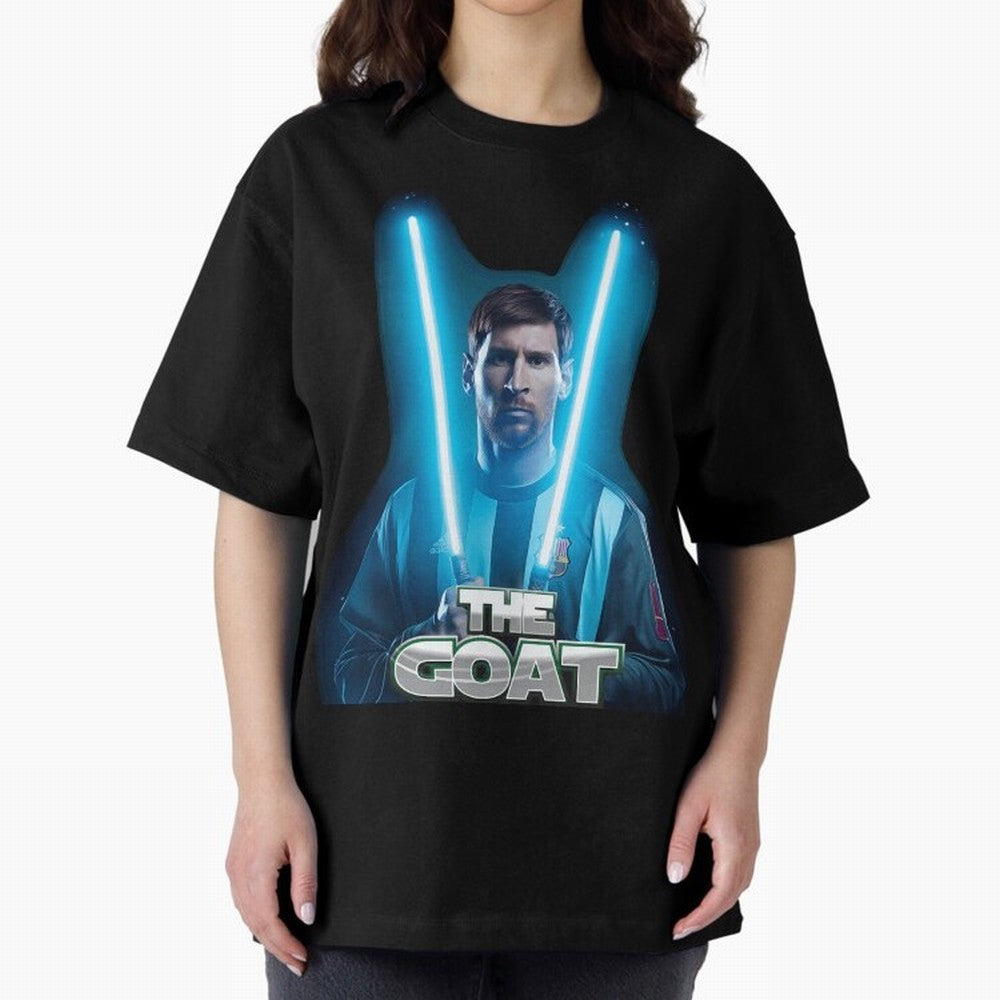 Messi Pop Art Portrait Oversized T-Shirt Relive FIFA World Cup 2026 Group Stage Spirit, Inspired by England and Germany, Mbappe, Stadium Chants, National Pride, Trophy Dreams and Unforgettable Football Memories; Created for Match Day Parties,