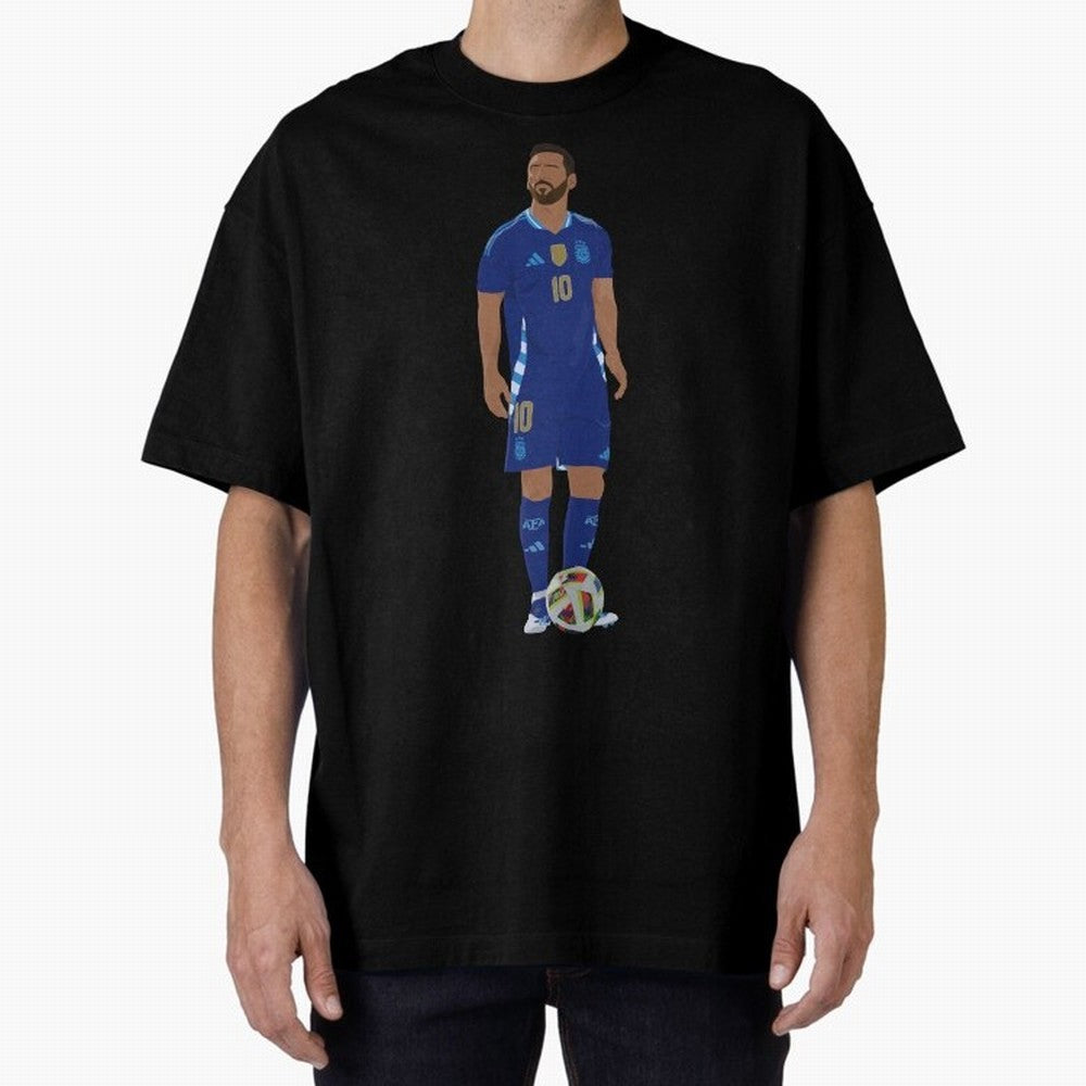 Leo Messi Classic T-Shirt Celebrate Football Dreams Across Global Football Passion for FIFA World Cup 2026 Group Stage, Driven by Messi, Neymar and Mbappe, Brazil, Portugal and Argentina, Goal Celebration Energy, Supporter Heritage, Football Icons