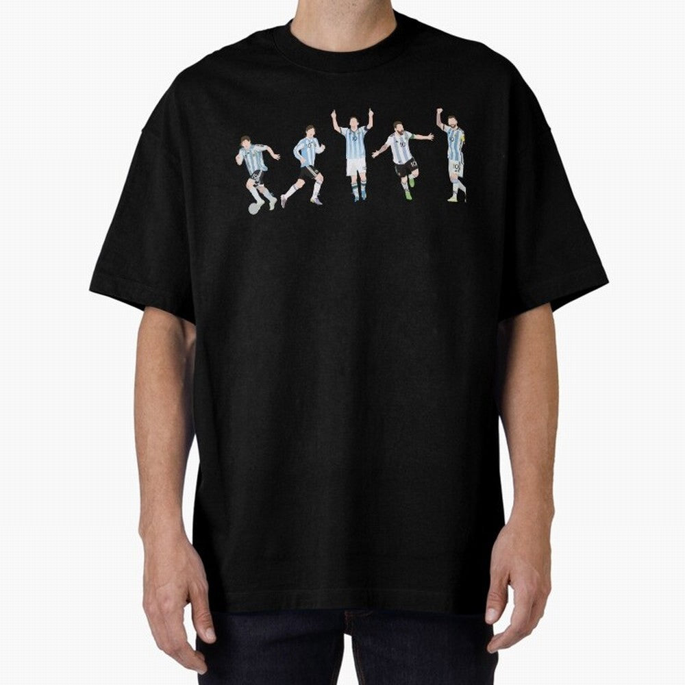Messi in the World Cups since 2006 Oversized T-Shirt Stand Proud for Match Day Hype around FIFA World Cup 2026, Messi and Cristiano Ronaldo, Portugal, Spain and Germany, Goal Celebration Energy, Supporter Heritage, Football Icons and Worldwide