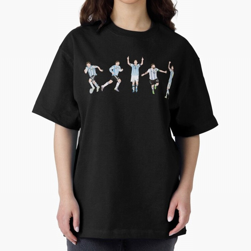 Messi in the World Cups since 2006 Oversized T-Shirt Stand Proud for Match Day Hype around FIFA World Cup 2026, Messi and Cristiano Ronaldo, Portugal, Spain and Germany, Goal Celebration Energy, Supporter Heritage, Football Icons and Worldwide