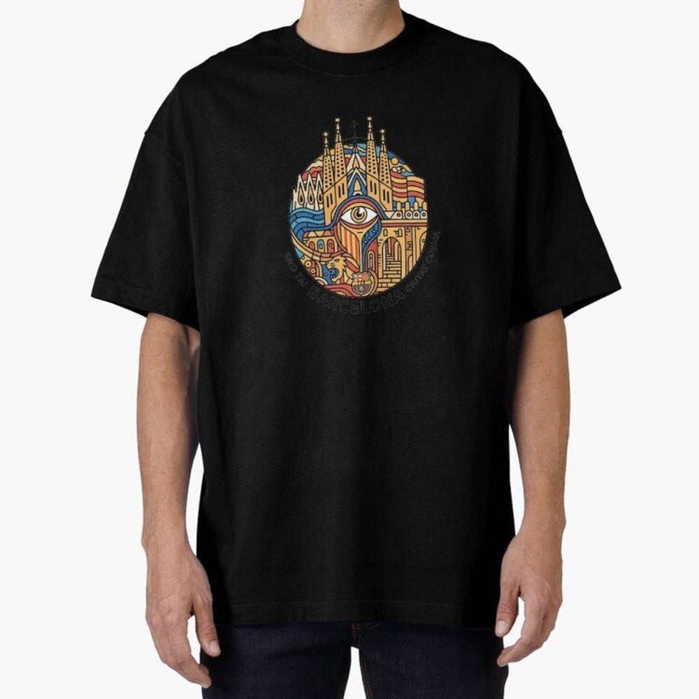 BARCELONA Oversized T-Shirt Join Supporters Worldwide for FIFA World Cup 2026 Celebrating Messi, Netherlands Energy, Football History, Final Match Energy, Crowd Noise and Once in a Lifetime Moments; Perfect for Fans, Collectors, Family Gatherings,