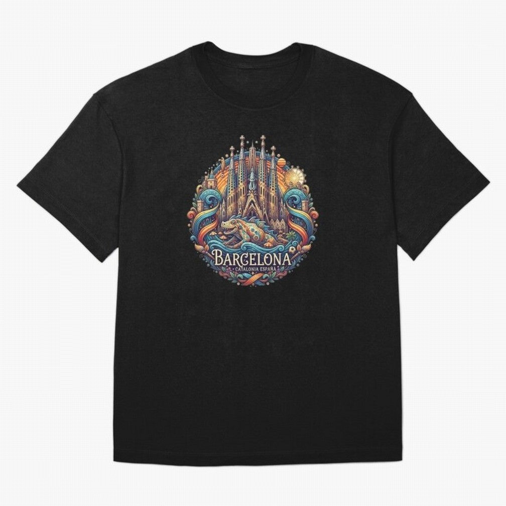 BARCELONA Oversized T-Shirt Celebrate National Team Dreams in the FIFA World Cup 2026 Journey through Haaland and Mbappe Highlights, Argentina and Brazil Pride, Supporter Pride, Iconic Celebrations, Legendary Names and Global Match Day Energy;