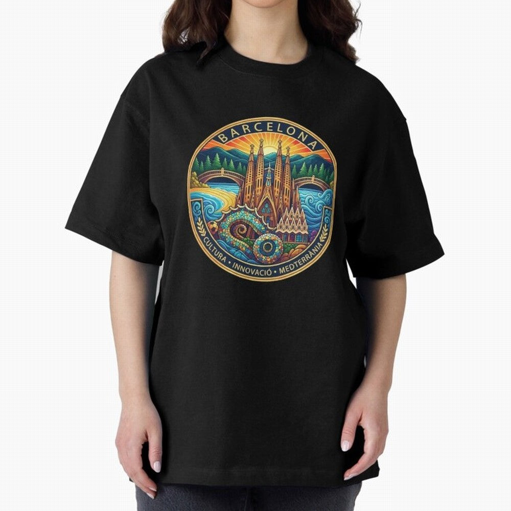 BARCELONA Oversized T-Shirt Join the Countdown to FIFA World Cup 2026 USA Canada Mexico for Fans of CR7 and Messi and Portugal, Bringing Championship Spirit, Famous Goals, Roaring Crowds and International Football Unity; Made for Die Hard