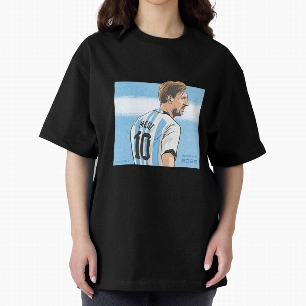 Messi Argentina's Qatar 2022 Hero Classic T-Shirt Bring Global Tournament Vibes to FIFA World Cup 2026 Group Stage Spirit, Highlighting Spain, Messi and Cristiano Ronaldo, Worldwide Fan Energy, Dramatic Goals, Stadium Lights and Championship