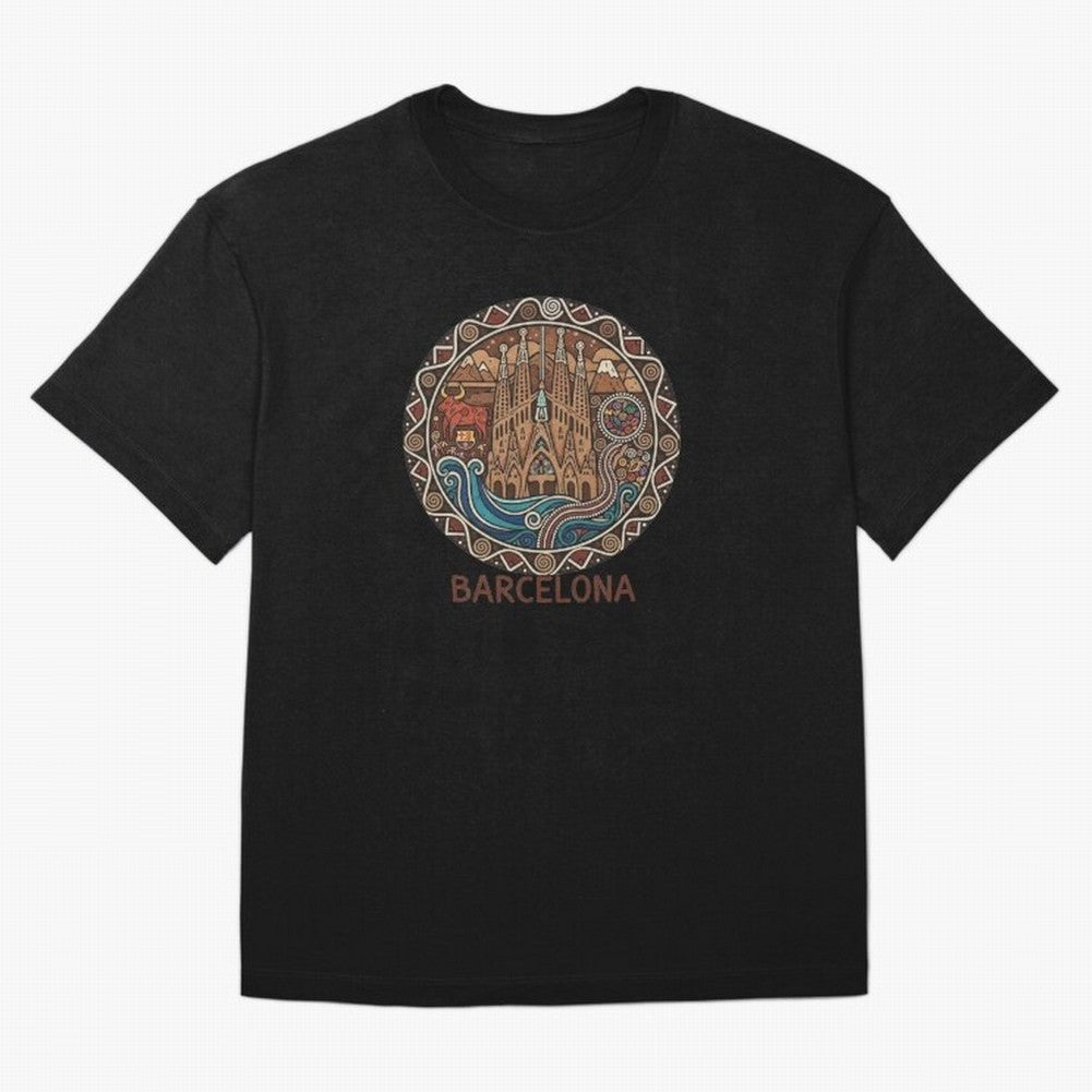 BARCELONA Oversized T-Shirt Carry the Dream of the FIFA World Cup 2026 USA Canada Mexico Journey through Cristiano Ronaldo Highlights, Spain Pride, Stadium Chants, National Pride, Trophy Dreams and Unforgettable Football Memories; Created for Match