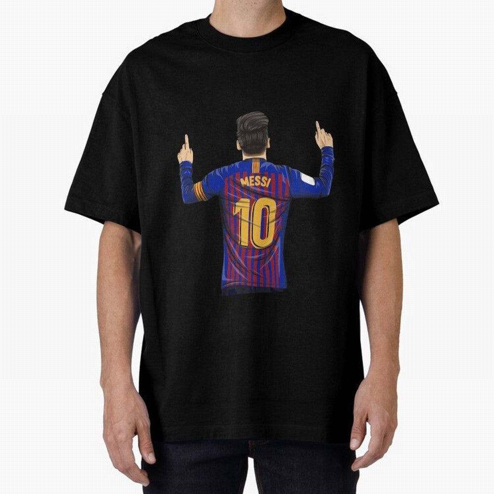 Lionel Messi Barcelona's Version Classic T-Shirt Show Championship Spirit for Match Day Hype around FIFA World Cup 2026, Cristiano Ronaldo, Argentina, Goal Celebration Energy, Supporter Heritage, Football Icons and Worldwide Tournament Joy; Ideal