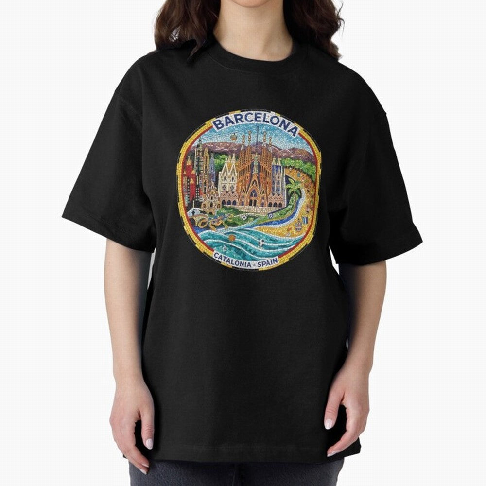 BARCELONA Oversized T-Shirt Celebrate Unforgettable Nights in FIFA World Cup 2026 Spirit, Inspired by Argentina, France and Brazil, Cristiano Ronaldo, Stadium Memories, Football Loyalty, International Chants and Championship Tradition; Great for