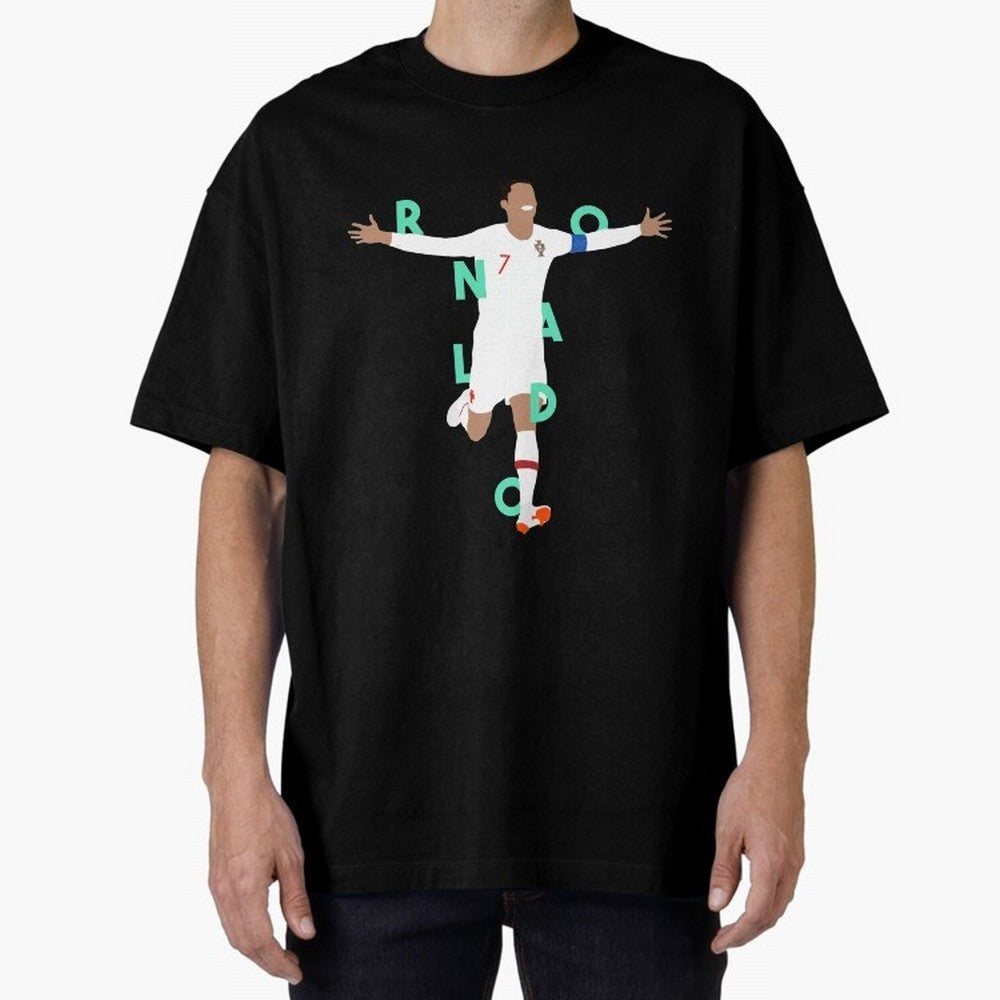 Ronaldo (Mint Green) Oversized T-Shirt Bring a Champion Mindset to Match Day Hype around FIFA World Cup 2026, Messi, CR7 and Mbappe, Brazil, Champion Mindset, Group Stage Buzz, Knockout Tension and Passionate Fan Culture; Perfect for People Who